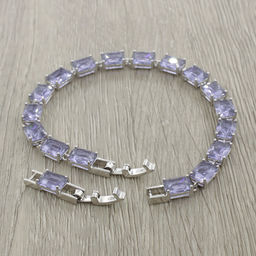 Александрит, браслет Джуди, покрытие родий, длина 17,5см - Agat77 фото 3