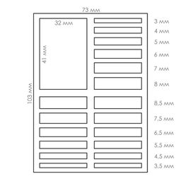 Уменьшитель размера кольца (набор 19 шт. на листе), прозрачный