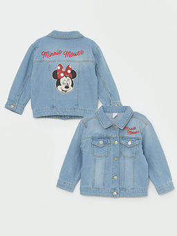 Minnie Mouse Bask?l? K?z Bebek Jean Ceket