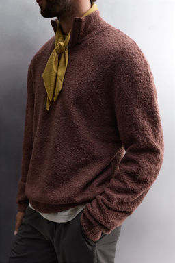 QUARTER-ZIP CONTRAST SWEATER - Zara фото 5