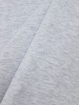 Футер 3-х нит. начес цв.Св.серый меланж, ш.1.83м, Пенье, хлопок-65% п/э-35%, 350гр/м.кв - Купава фото 4