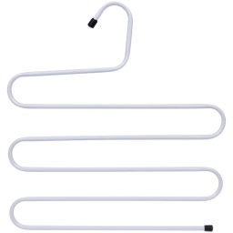 Цена за 3 шт. Вешалка металлическая для брюк 5 секций "ИДЕЯДОМА", цвет белый, 33*34см