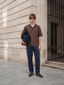 Loose Fit Dokulu Erkek Pantolon
