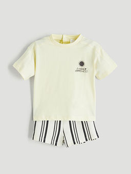 Bisiklet Yaka Erkek Bebek Ti??rt ve ?ort 2li