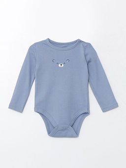 Bask?l? Erkek Bebek ??t??tl? Bodysuit 2li