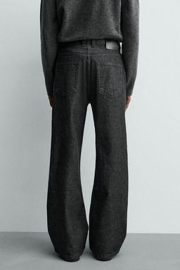 JEANS RELAXED FLARE FIT / Negro - Zara фото 13