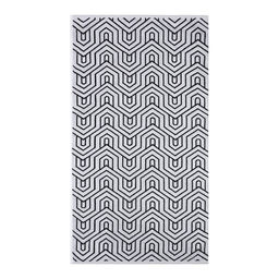 Полотенце махровое Этель Ornament белое на чёрном, 70х130 см, 100% хлопок, 420 гр/м2  фото 2