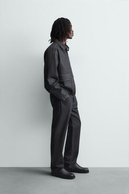 WAXED STRAIGHT-LEG JEANS - Zara фото 4