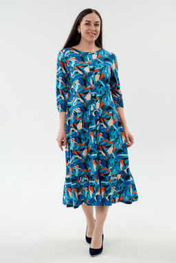 Платье женское из кулирки Софи осколки - Амадэль фото 3