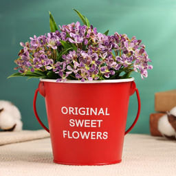 Цена за 2 шт. Кашпо «Ведёрко Original», 11×11×10 см, красное