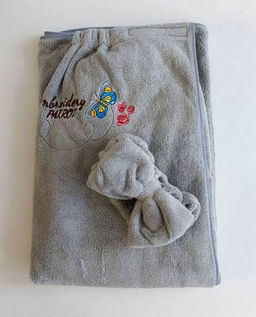 Комплект женский для бани и сауны Кокетка-СЕРЫЙ микрофибра 2 пр. (парэо +повязка на голову) - Лен поволжья фото 2