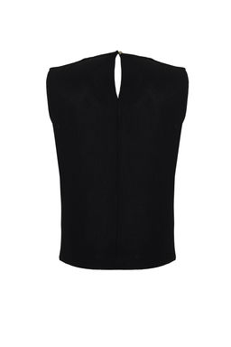 Trendyolmilla Ekru Buzgu Detayl? Bisiklet Yaka Kolsuz Dokuma Bluz TWOSS24BZ00343 фото 18