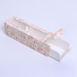 Цена за 5 шт. Коробка для макарун, кондитерская упаковка, «Цветочная», 18×5.5×5.5 см