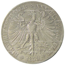 1 союзный талер 1859 года Германские государства  Франкфурт