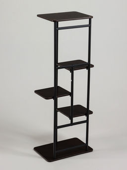 Подставка для цветов Greengo, 5 полок, 36×23×94 см, напольная, каркас металл, полки МДФ, чёрная