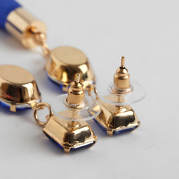 Серьги ассорти Кисти блеск вечера, две фигуры, цвет синий, L кисти 8 см