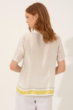 U. S. Polo Assn Женская рубашка цвета хаки с коротким рукавом - U.s. polo assn фото 5