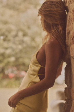 SATIN MIDI DRESS WITH STRAPS ON THE BACK - Zara фото 11