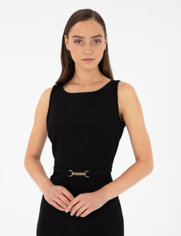 Siyah Slim Fit Dokuma Elbise - Pierre cardin фото 2