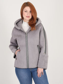 Куртка серая женская больших размеров - Almond фото 7