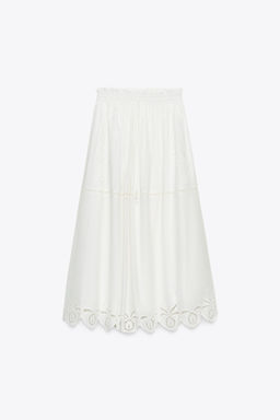 ZW COLLECTION EMBROIDERED LONG SKIRT - Zara фото 4
