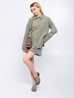 Сабо 5300.23663be.Авокадо лион+коричневый