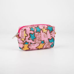 Косметичка дорожная на молнии, цвет розовый