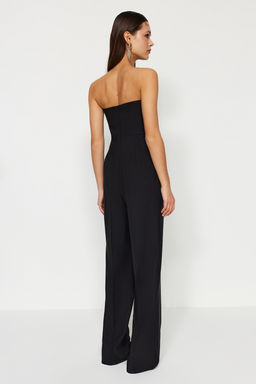 TRENDYOLMILLA Siyah Korse Detayl? Dokuma Tulum TPRSS24TU00002  фото 6