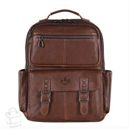 Рюкзак мужской кожаный 3926Z brown Zinimsk в Новосибирске - S-style фото 3