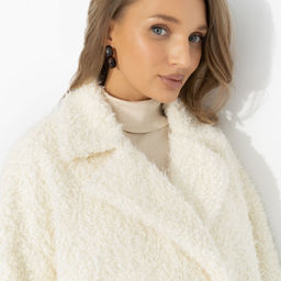 Розыгрыш. Полупальто на подкладе, Слишком заметна (белый шоколад, oversize, 50-56, нью)