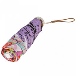 Зонт-мини механический Цветы и бабочки ткань эпонж (полиэстер) с деколью + черное УФ-покрытие, 6 лучей, д/купола 91см, 5 сложений, 17см в сложенном виде, механизм против ветра, пластмассовая ручка, розы, 223гр (Китай) - Домашняя мода фото 7