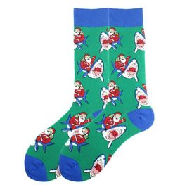 Носки НГ р.40-45 Санта на Акуле - Krumpy фото 4