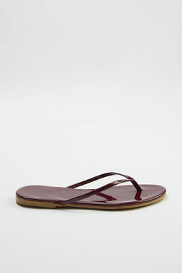 Bordo Genis Kal?p Parmak Aras? Kad?n Terlik TAKSS26TE00016 - Trendyolmilla фото 3