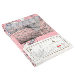 Пододеяльник Евро Макси на пуговицах Цветы сакуры пудровый 240х215см, бязь Комфорт 121г/м2, хлопок 100%, упаковка классическая ПВХ 28х41см, Домашняя мода (Россия)  фото 2