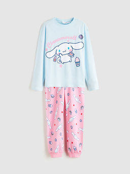 Bisiklet Yaka Cinnamoroll Bask?l? K?z ?ocuk Pijama Tak?m?