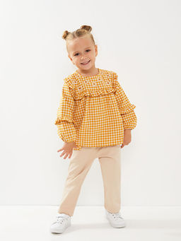 Bisiklet Yaka Uzun Kollu Nak?? Detayl? K?z Bebek Bluz - Waikiki фото 2