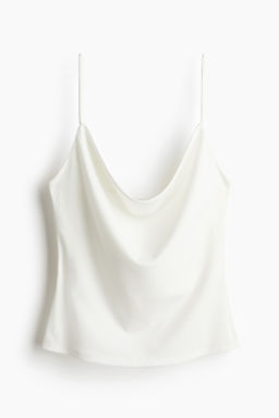 Top de tirantes espagueti con escote drapeado - H&m фото 8