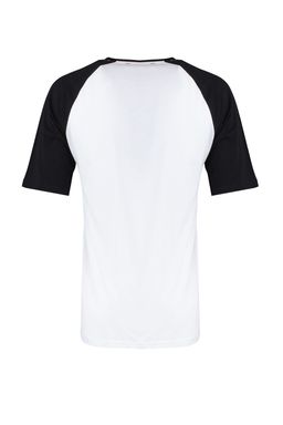 Beyaz Regular/Normal Kesim K?sa Kollu Renk Bloklu %100 Pamuk T-Shirt TMNSS20TS0182