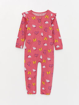 Bisiklet Yaka Desenli K?z Bebek Tulum