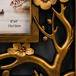 Фоторамка - коллаж на 3 фото 10?15 см Вишнёвый сад, т. золото, 32?27 см