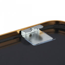 Зеркало настенное, интерьерное 80х100см, алюминиевая рама ширина 2,7см, цвет - золото, закругленные края, подходит для вертикальной и горизонтальной установки (Китай)