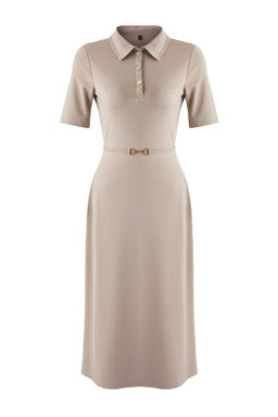 Tas Kemerli Truvakar Kol A Line/Klos Duz Midi Orme Elbise TWOAW26EL00023