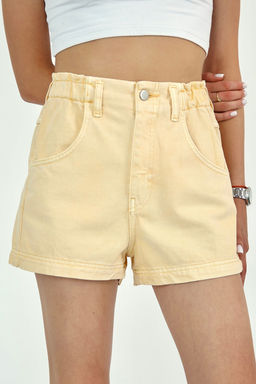 Sar? Beli Lastikli Mini Denim Sort TWOAW26SR00046