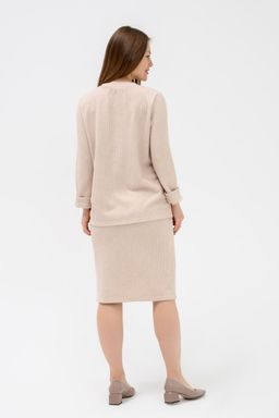 Юбка трикотажная прямая бежевая - Odis фото 6