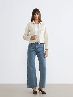 G?mlek Yaka Kad?n Ka?e Ceket