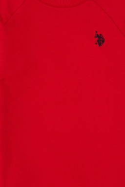 Erkek _ocuk K_rm_z_ Basic Bisiklet Yaka Sweatshirt - U.s. polo assn фото 6