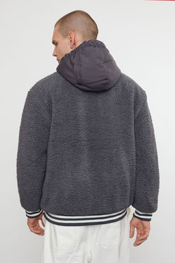 TRENDYOL MAN Ekru Unisex Relaxed Fit Lastik Detayl? Kapusonlu K?sl?k Mont TMNAW25MO00015 - Trendyolmilla фото 14