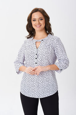 Блуза Modema 759 черный горох