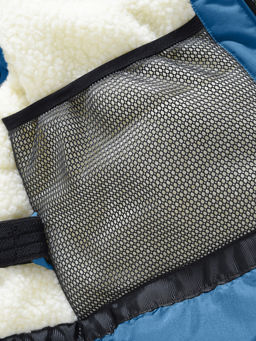 Парка зимняя подростковая для мальчика с капюшоном и мехом синего цвета 9535S - Valianly фото 19