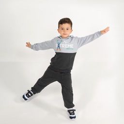 CRB wear/CWKB 62865-12-287 Толстовка для мальчика, светло-серый меланж-темно-серый/Ex.Cherubino  фото 2